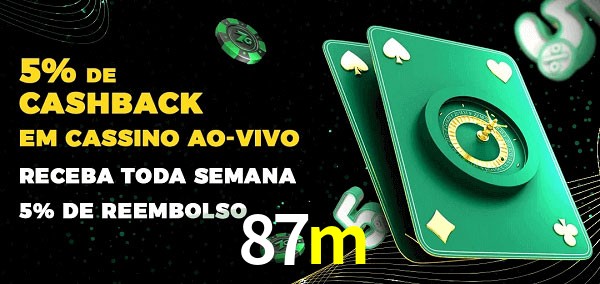Promoções do cassino ao Vivo 87m